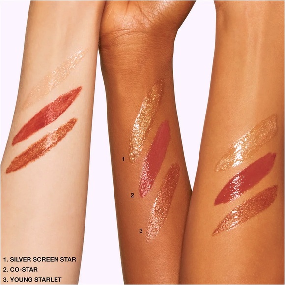 Set MAC Lucky Stars Lip Gloss Kit Neutrals Pink 3 Piece Lip Gloss Makeup Bag NWT - Picture 5 of 6